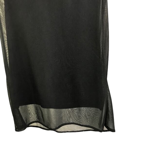 Christin Michaels Palazzo Pants Women S Black Sheer High Rise Wide Leg - Picture 6 of 8